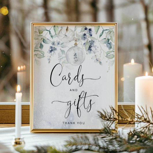 Poster Eeucalyptus d'hiver cartes élégantes et cadeaux