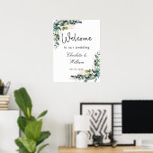 Poster Eeucalyptus mariage verdure accueil élégant (Bureau à domicile)