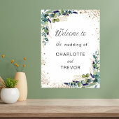 Poster Eeucalyptus mariage verdure accueil élégant