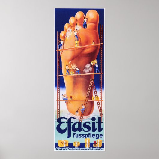 Poster EFASIT Fusspflege Lotion de crème de pied Pedicure (Devant)