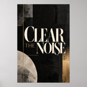 Poster Effacer le bruit Typographie murale minimaliste so