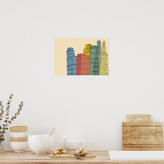 Poster Effacer les bâtiments (Cuisine)