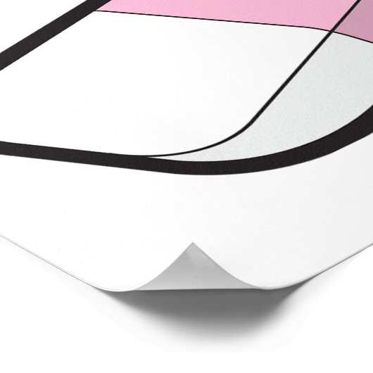 Poster Effaceur rose et blanc (Coin)