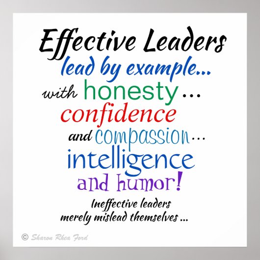 Poster Effective Leaders' Character Traits by SRF (Devant)