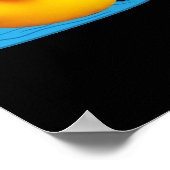 Poster Effet 3D Cute Canard en caoutchouc (Coin)
