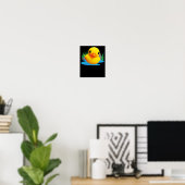 Poster Effet 3D Cute Canard en caoutchouc (Bureau à domicile)
