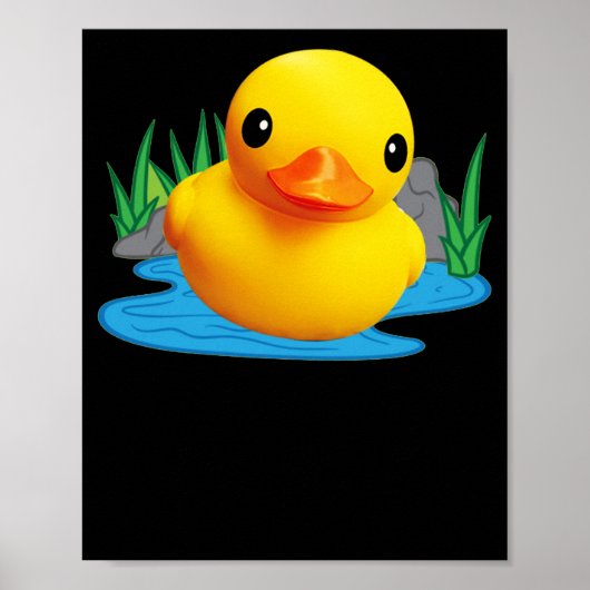 Poster Effet 3D Cute Canard en caoutchouc (Devant)