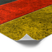Poster Effet acier vieilli du pavillon allemand (Coin)
