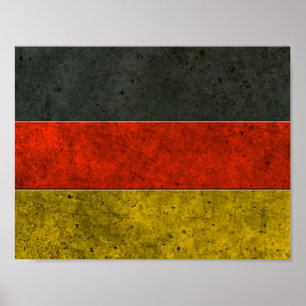Poster Effet acier vieilli du pavillon allemand