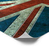 Poster Effet acier vieilli du pavillon britannique (Coin)