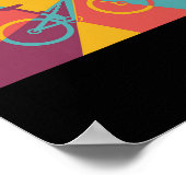 Poster Effet d'art pop de VTT Mtb entièrement (Coin)