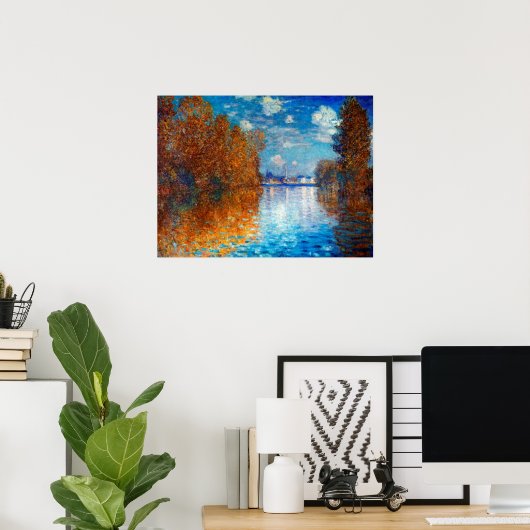 Poster Effet d'automne à Argenteuil par Claude Monet (Bureau à domicile)