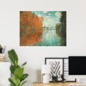 Poster Effet d'automne à Argenteuil par Monet, (Bureau à domicile)
