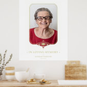 Poster Effet de dentelle ornementale à effet doré funérai (Cuisine)