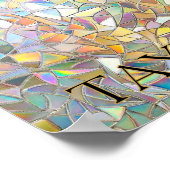 Poster Effet de verre coloré prismatique - Arc-en-ciel pr (Coin)