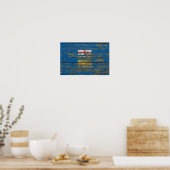 Poster Effet du drapeau de l'Alberta sur les panneaux de  (Cuisine)