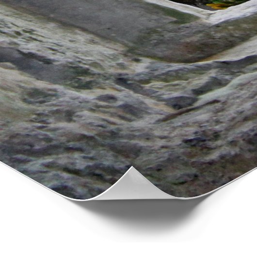 Poster Effet Fenêtre Château - Illusion Vue Mer (Coin)