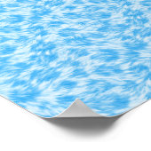 Poster Effet fourrure synthétique bleue et blanche (Coin)
