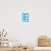 Poster Effet fourrure synthétique bleue et blanche (Cuisine)