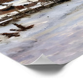 Poster Effet neige avec réglage du soleil (Coin)