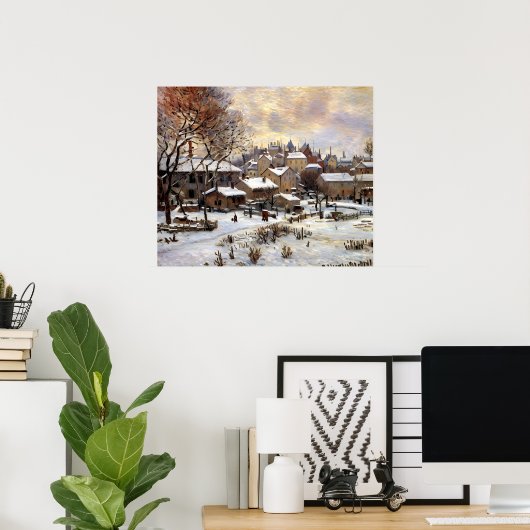 Poster Effet neige avec réglage du soleil (Bureau à domicile)