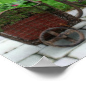 Poster Effet Orton Conteneur Fleur Vélo Antique (Coin)