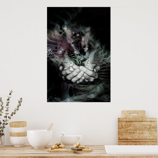 Poster effet papillon 2 (plus foncé) (Cuisine)