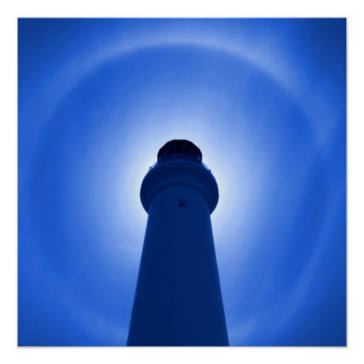 Poster Effet phare - Bleu (Devant)