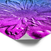 Poster Effet sculpté Black Eyed Susan Flower Abstrait (Coin)