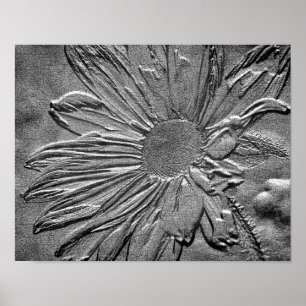 Poster Effet sculpté Black Eyed Susan Flower Art