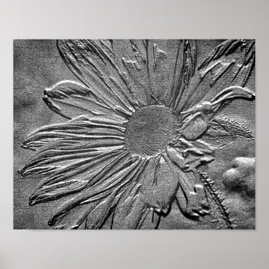 Poster Effet sculpté Black Eyed Susan Flower Art (Devant)