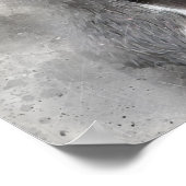 Poster Effet Splatter Aquarelle Peinture Pit Bull Chien (Coin)