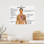 Poster Effets de la privation de sommeil sur le corps hum (Cuisine)