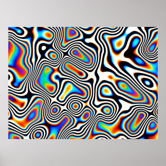 Poster Effets numériques. Arrière - plan abstrait dynamiq (Devant)