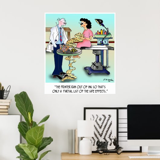 Poster Effets secondaires Cartoon 9486 (Bureau à domicile)