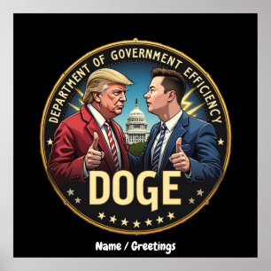 Poster Efficacité du département du gouvernement TrumpElo