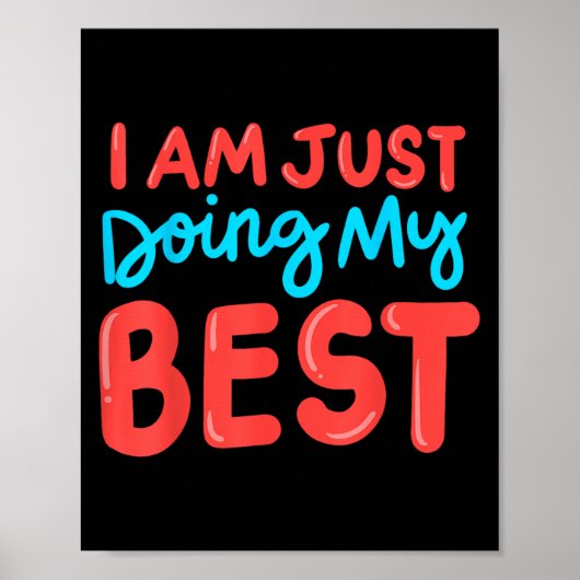 Poster Effort de détermination de l'affirmation Encourage (Devant)