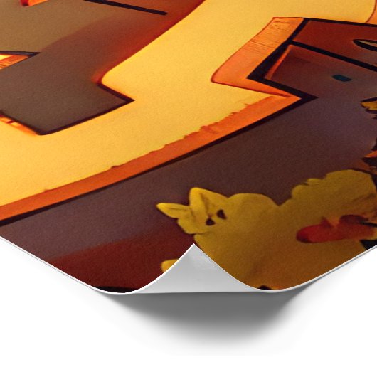 Poster Éffrayant d'Halloween dalmate (Coin)