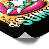 Poster Éffrayant Ghoul été mignon Fantôme Flamant rose ét (Coin)