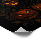 Poster Éffrayant Halloween Citrouille Déplaisant Scary so (Coin)