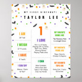 Poster éffrayant Halloween Confetti premier annive (Devant)