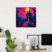 Poster Éffrayant Halloween Haunted Mansion Art (Bureau à domicile)