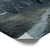 Poster Éffrayant Halloween ! Maison hantée sur un cimetiè (Coin)