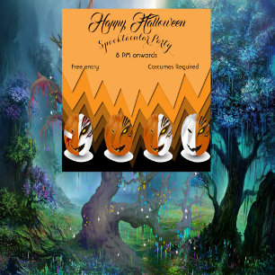 Poster Effrayant Jack O Lanterns Spooktacular Happy Hallo