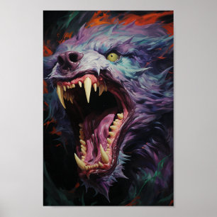 Poster Effrayant loup-garou