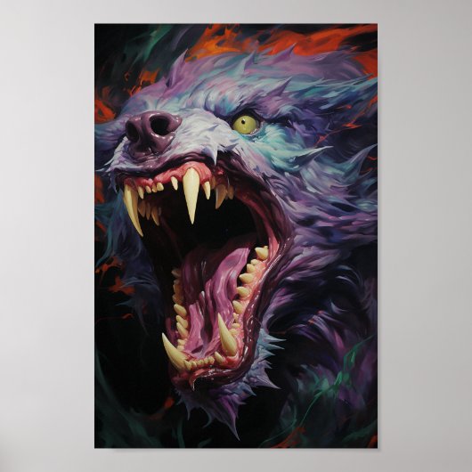 Poster Effrayant loup-garou (Devant)