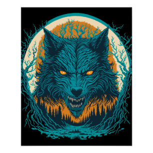 Poster Effrayant loup-garou