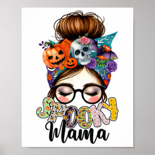 Poster Éffrayant Mama Halloween Costume de fête maman