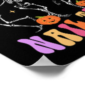 Poster Éffrayant Nail Tech Fun Skeleton Nail Tech Hallowe (Coin)