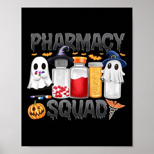 Poster Éffrayant Pharmacie Squad Ghost Pills Pharmacist T (Devant)